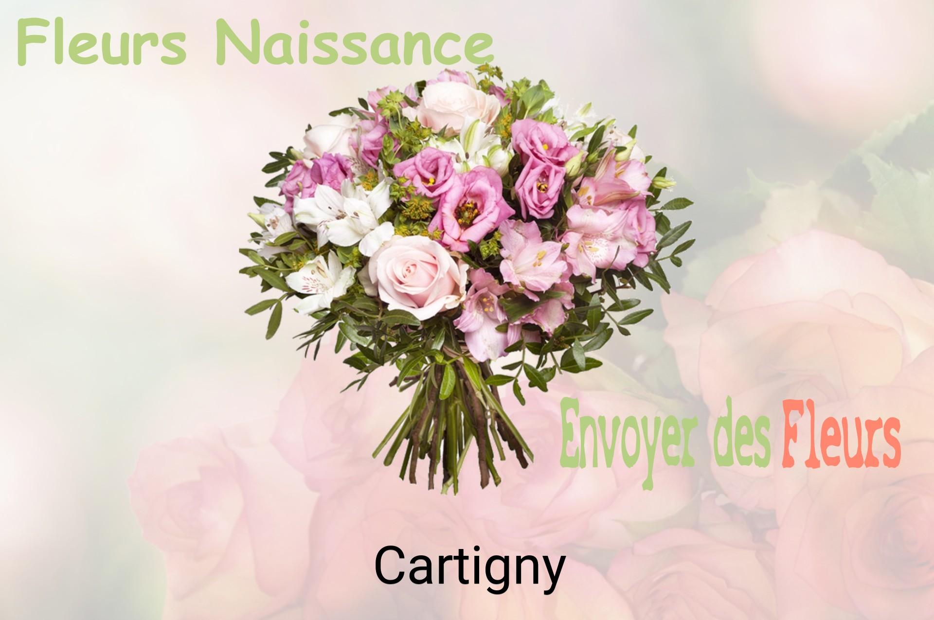 Bouquet de fleurs de naissance livré à Cartigny