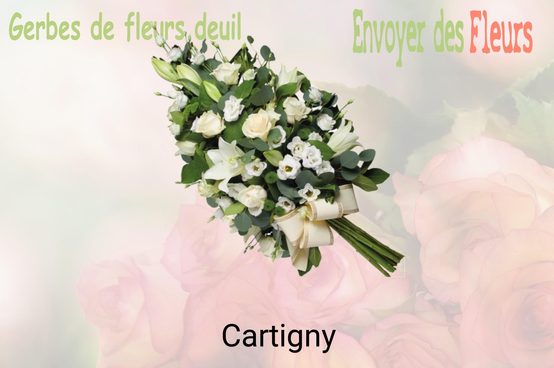 Gerbe de fleurs de deuil livrée à Cartigny